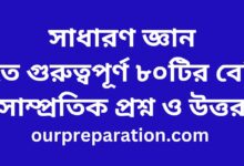 সাম্প্রতিক সাধারণ জ্ঞান সম্পর্কিত গুরুত্বপূর্ণ প্রশ্নোত্তর ২০২৪